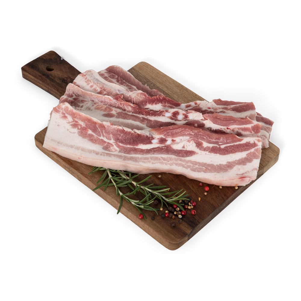 Svinjska panceta – svježa – na dasci