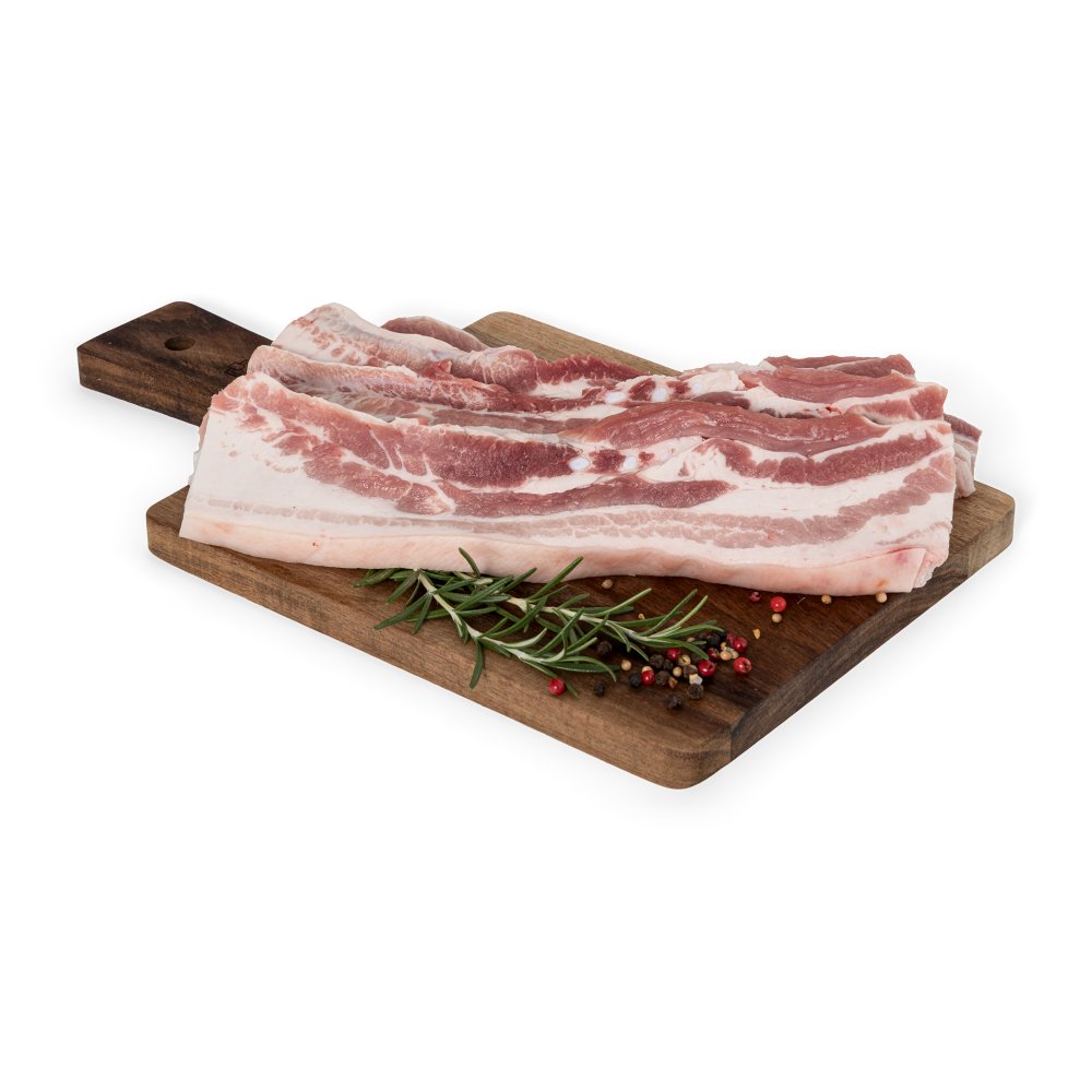 Svinjska panceta – svježa – na dasci